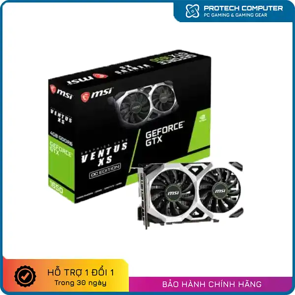 Card màn hình MSI GeForce GTX 1650 4GB GDDR5 VENTUS XS OC