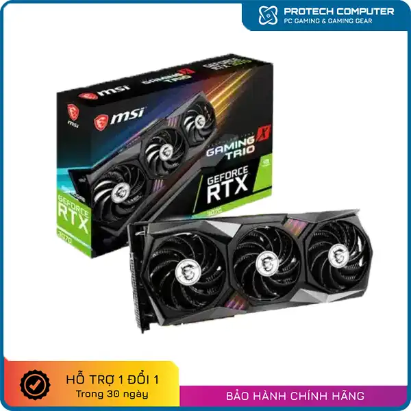 Card màn hình MSI RTX 3070 GAMING X TRIO 8G cũ
