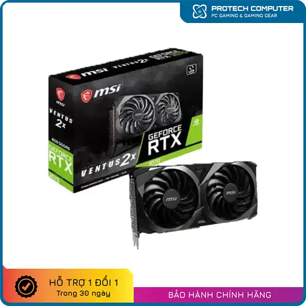 Card màn hình MSI RTX 3070 Ventus 2X OC 8G (LHR)