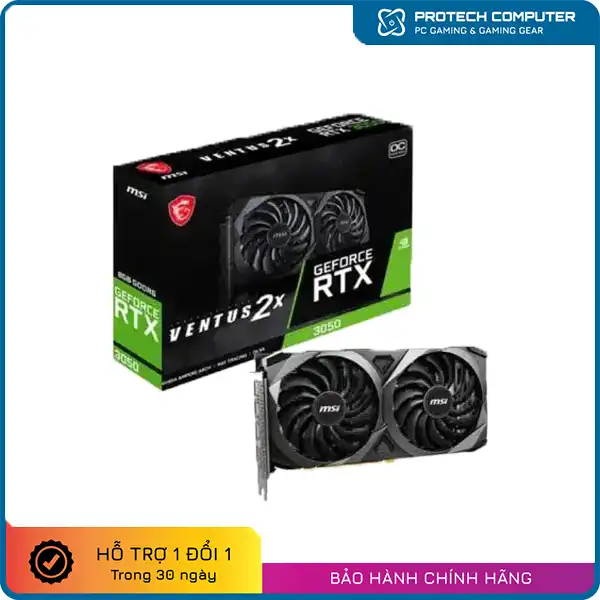Card màn hình MSI RTX 3050 Ventus 2X 8G OC