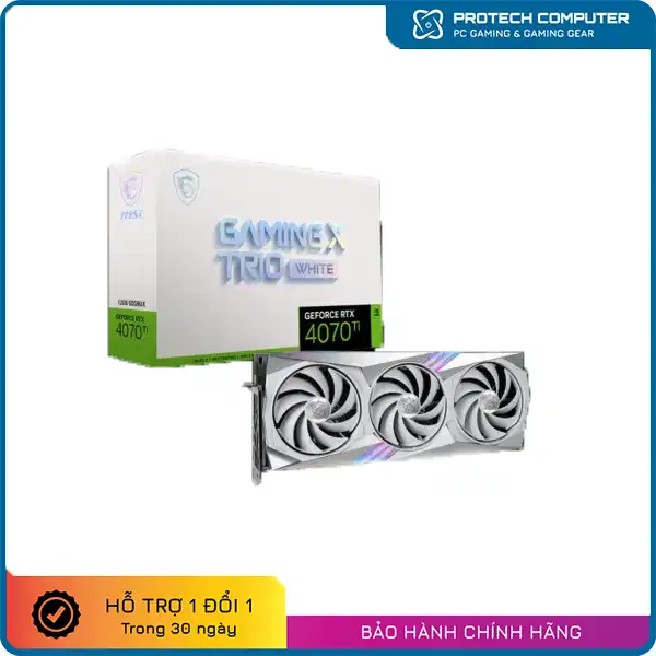 Card Màn Hình MSI GeForce RTX 4070 Ti Gaming X Trio 12GB WHITE