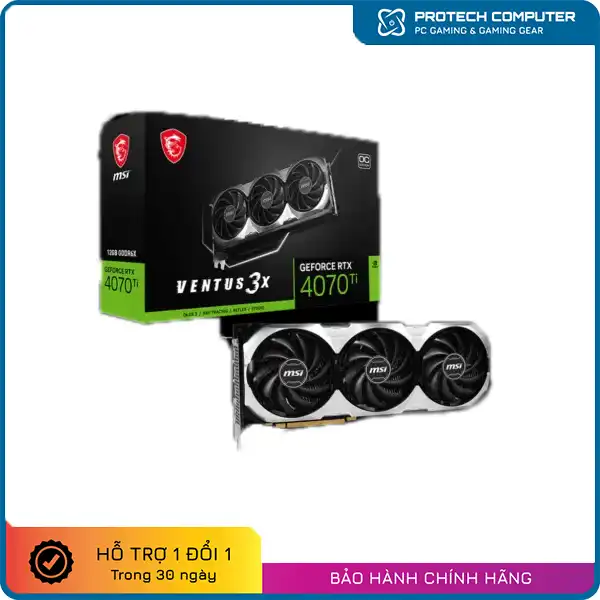 Card màn hình MSI GeForce RTX 4070 Ti VENTUS 3X 12Gb