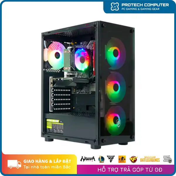 PC Gaming #65 (Intel Core i3-7100/Ram 16GB DDR4/SSD 120GB/GT 730 2GB/Main H110/500W)