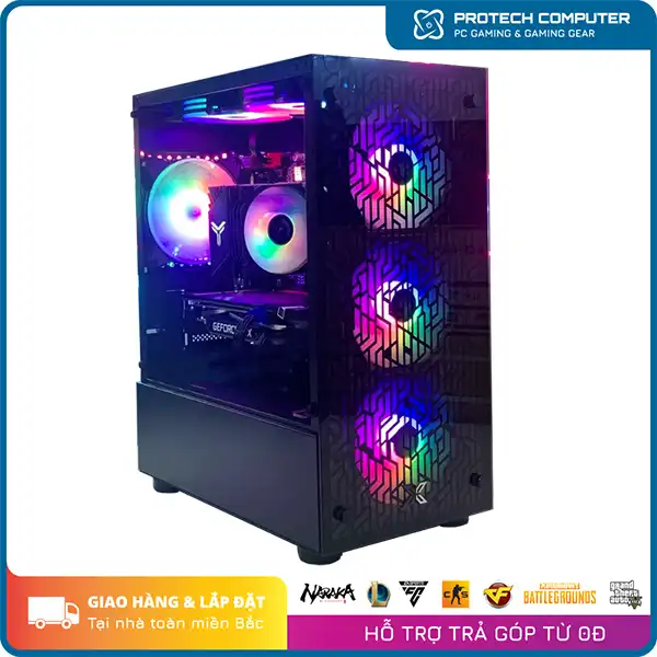 PC Gaming #90 (Intel Core i3-12100F/Ram 8GB DDR4/GTX 1050Ti 4GB/SSD 240GB/Main H610M/550W)