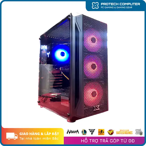 PC Gaming #85 (Intel Core i5-10400F/Ram 8GB DDR4/GTX 1060 3GB/SSD 240GB/Main H510M/500W)