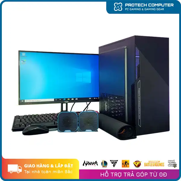 Máy tính văn phòng VP002 (CPU i5 10400/ Main H510/ Ram 8Gb/ SSD 256Gb/ 400W/ Màn 22inch)