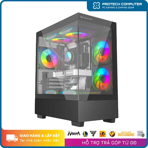 PC Gaming #120 (i3-10105F Tray | Ram 16Gb | VGA GTX 1660S 6Gb | SSD 256Gb | Main H510M-HVS | Nguồn 500W | Vỏ Centaur Timber)