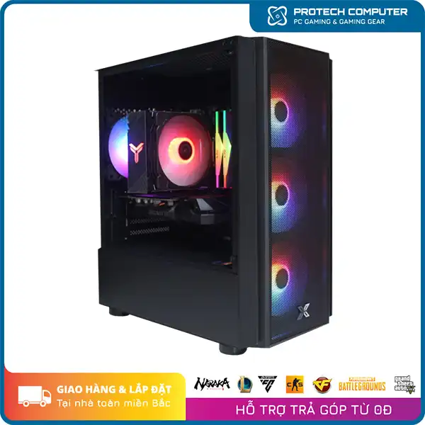 PC Gaming #116 (i7 12700F Tray | Ram 16Gb | VGA RTX 4060 8Gb | SSD 256Gb | Main B760M | Nguồn 750W | Vỏ NYX AIR 3F)
