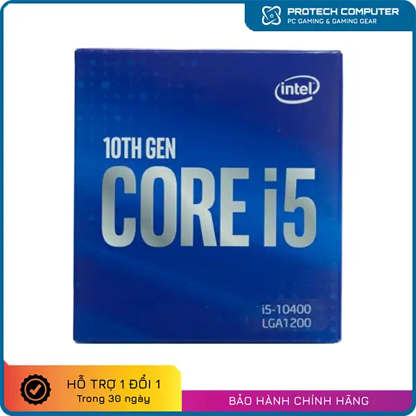 CPU Intel Core i5-10400 (2.9GHz turbo up to 4.3GHz, 6 nhân 12 luồng, 12MB Cache, 65W) - Socket Intel LGA 1200