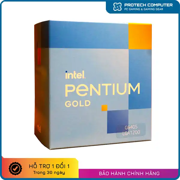CPU Intel Pentium Gold G6405 (4.1GHz, 2 nhân 4 luồng, 4MB Cache, 58W) - Socket Intel LGA 1200