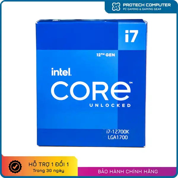 CPU Intel Core i7-12700K (25M Cache, up to 5.00 GHz, 12 Nhân 20 Luồng, Socket 1700)
