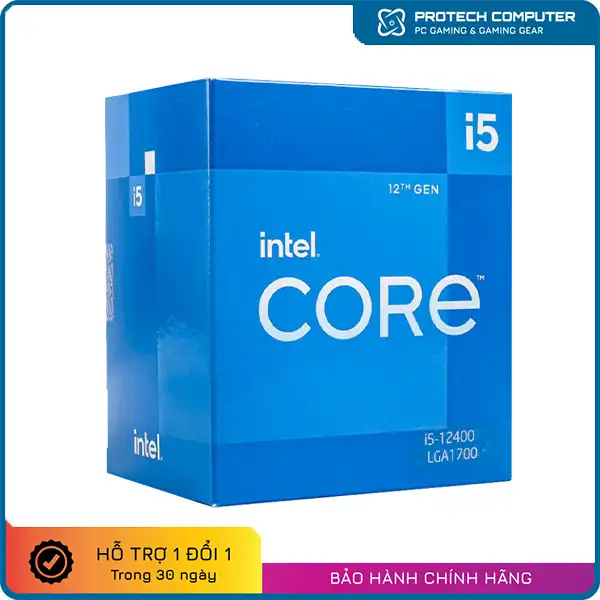CPU Intel Core i5-12400 (Upto 4.4Ghz, 6 nhân 12 luồng, 18MB Cache, 65W) - Socket Intel LGA 1700)
