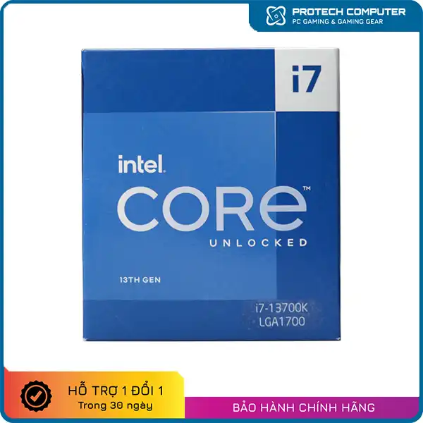 CPU Intel Core i7-13700K (Up To 5.40GHz, 16 Nhân 24 Luồng, 25M Cache, Raptor Lake)