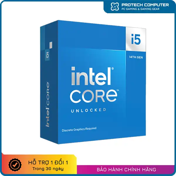 CPU Intel Core i5-14600KF (14 Nhân - 20 Luồng, Up to 5.3GHz, Socket LGA 1700)