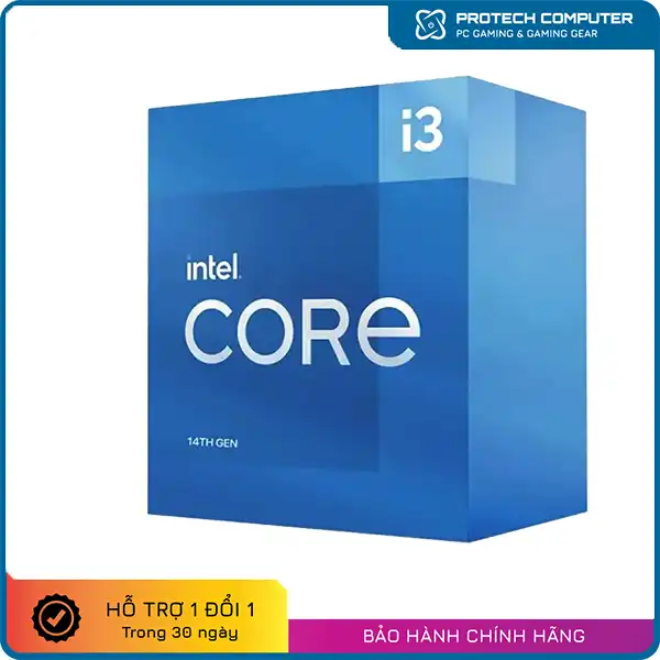 CPU Intel Core i3-14100F (4 Nhân - 8 Luồng, Up to 4.7GHz, Socket LGA 1700)