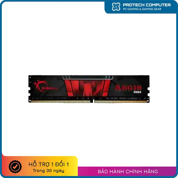 Ram Desktop G.SKILL Aegis 8GB (1x8GB) DDR4 3200Hz (F4-3200C16S-8GIS)
