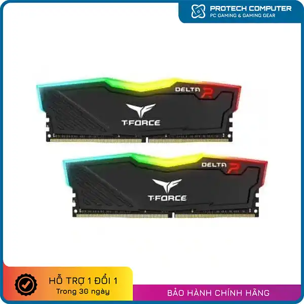 Ram TEAMGROUP T-Force DELTA RGB 8GB DDR4 3200MHz - Black
