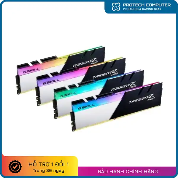 Ram Desktop Gskill Trident Z Neo RGB (F4-3600C18D-32GTZN) 32GB (2x16GB) DDR4 3600MHz