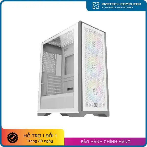 Vỏ Case Xigmatek LUX S Arctic 3FX (Mid Tower/Màu Trắng)