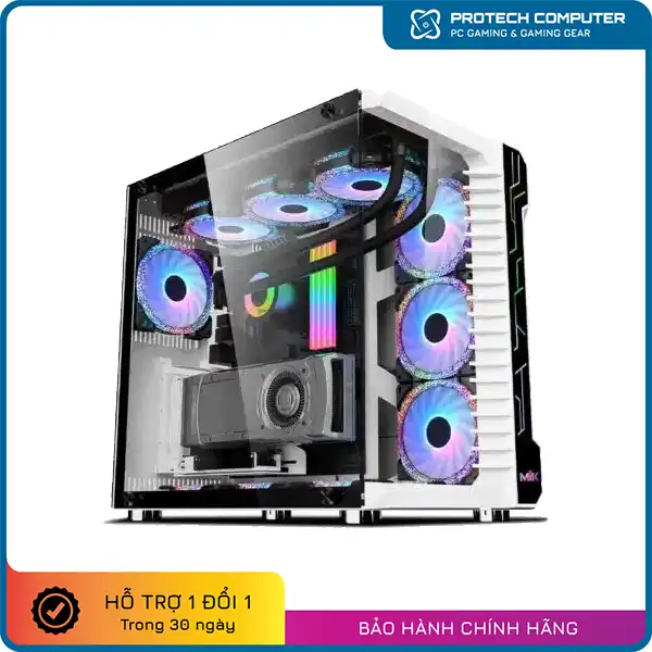 Vỏ Case MIK LV07 WHITE (Mid Tower/ Màu Trắng)