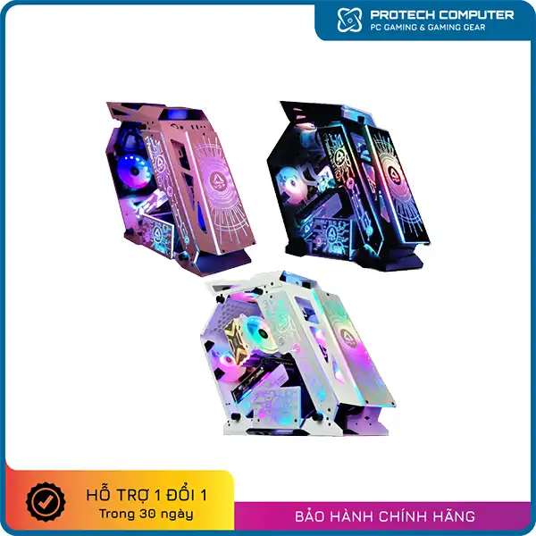Vỏ Case VSP E-ROG ES1 GAMING - Màu Trắng/Hồng/Đen
