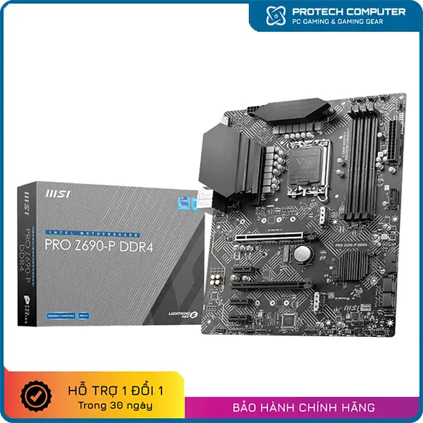 Mainboard MSI PRO Z690-P D4 (Intel Z690, Socket 1700, ATX, 4 khe RAM DDR4)
