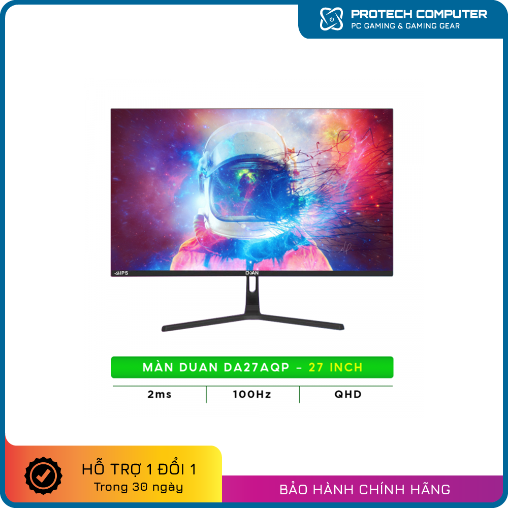 Màn hình DUAN 27 INCH 2K 100HZ DA272QP (IPS /27 INCH/ 2K /100Hz /HDMI /DP)