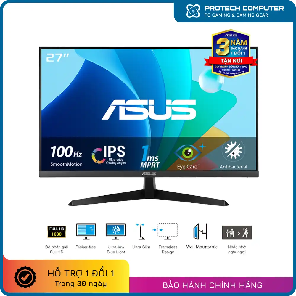 Màn Hình ASUS VY279HF (27 inch - IPS - FHD - 100Hz - 1ms)