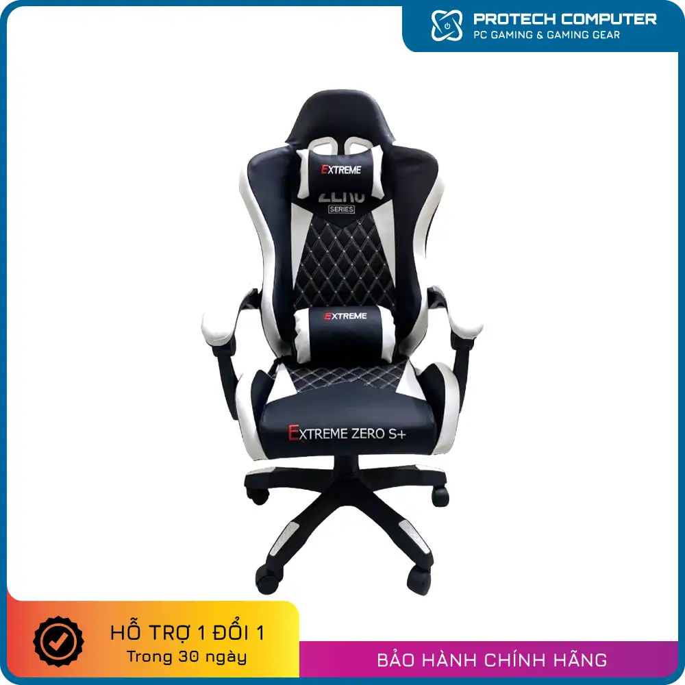 Ghế gaming extreme zero S+màu đen – đỏ – trắng