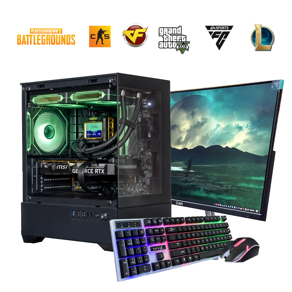 E-sport Gaming PC (Core i5 12400F - B760M - RTX 3060 12Gb - DDR4 16Gb - M.2 500Gb - 750W - Màn 24&#039;&#039;)