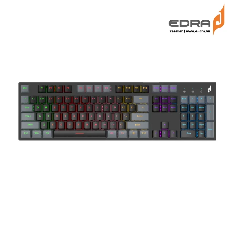 B&agrave;n ph&iacute;m cơ quang EDra EK315X Gray Black