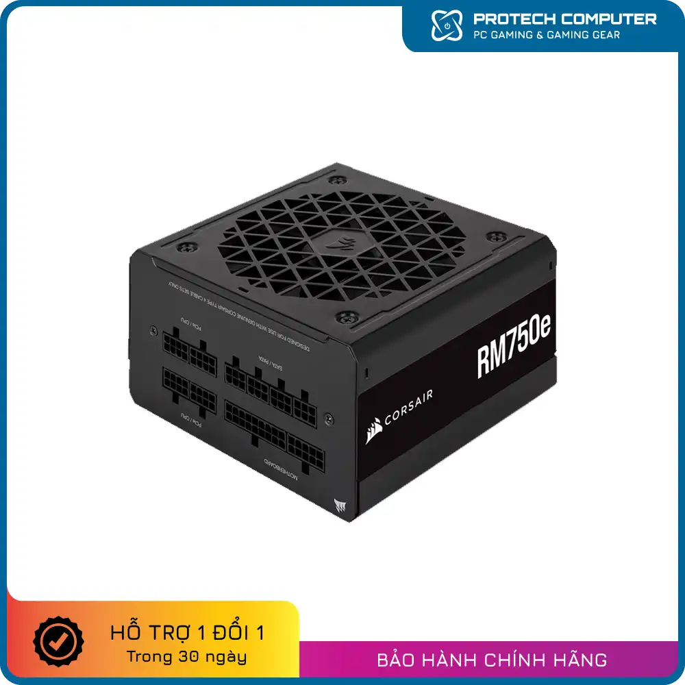 Nguồn máy tính Corsair RM750e - 80 Plus Gold - Full Modular (750W)
