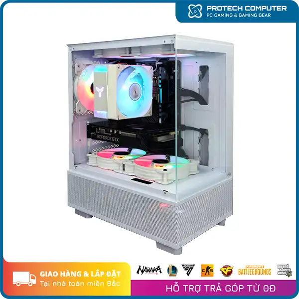 PC Gaming #112 (i5 12400F | Ram 16Gb | VGA GTX 1660 6Gb | SSD 256Gb | Main H610M | Nguồn 500W | Vỏ Mik Aether)