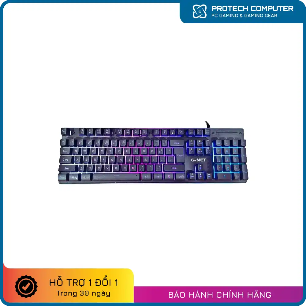 Bàn phím giả cơ Gnet GK300 chống nước led RGB