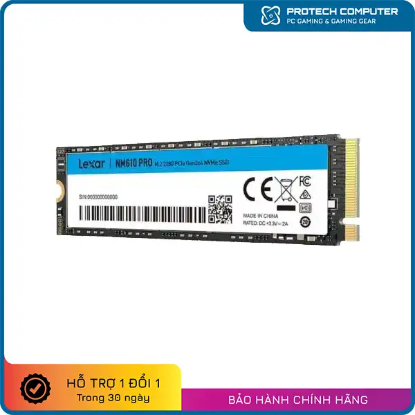 Ổ cứng SSD Lexar NM610 PRO 500GB M.2 2280 PCIe Gen3x4 NVMe