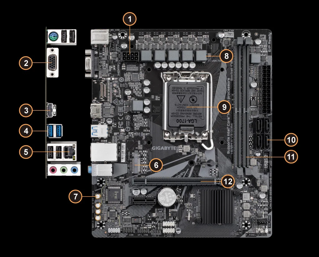 Mainboard Gigabyte H610M-H V3 DDR4