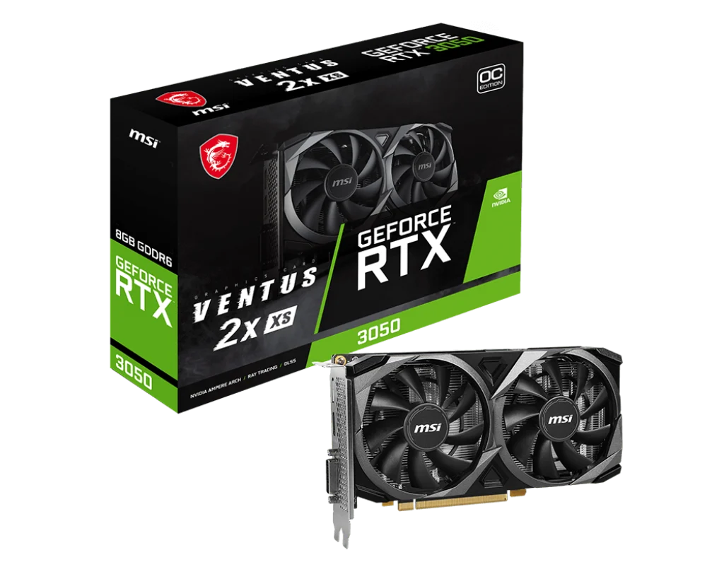 Card màn hình MSI RTX 3050 Ventus 2X XS 8G OC