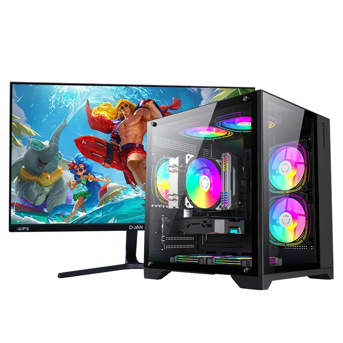 Gaming PC Mid (i5 12400F | Ram 16Gb | GTX 1060 3Gb | SSD 256GB | H610M-S | 500W | Màn 24'' 144Hz)